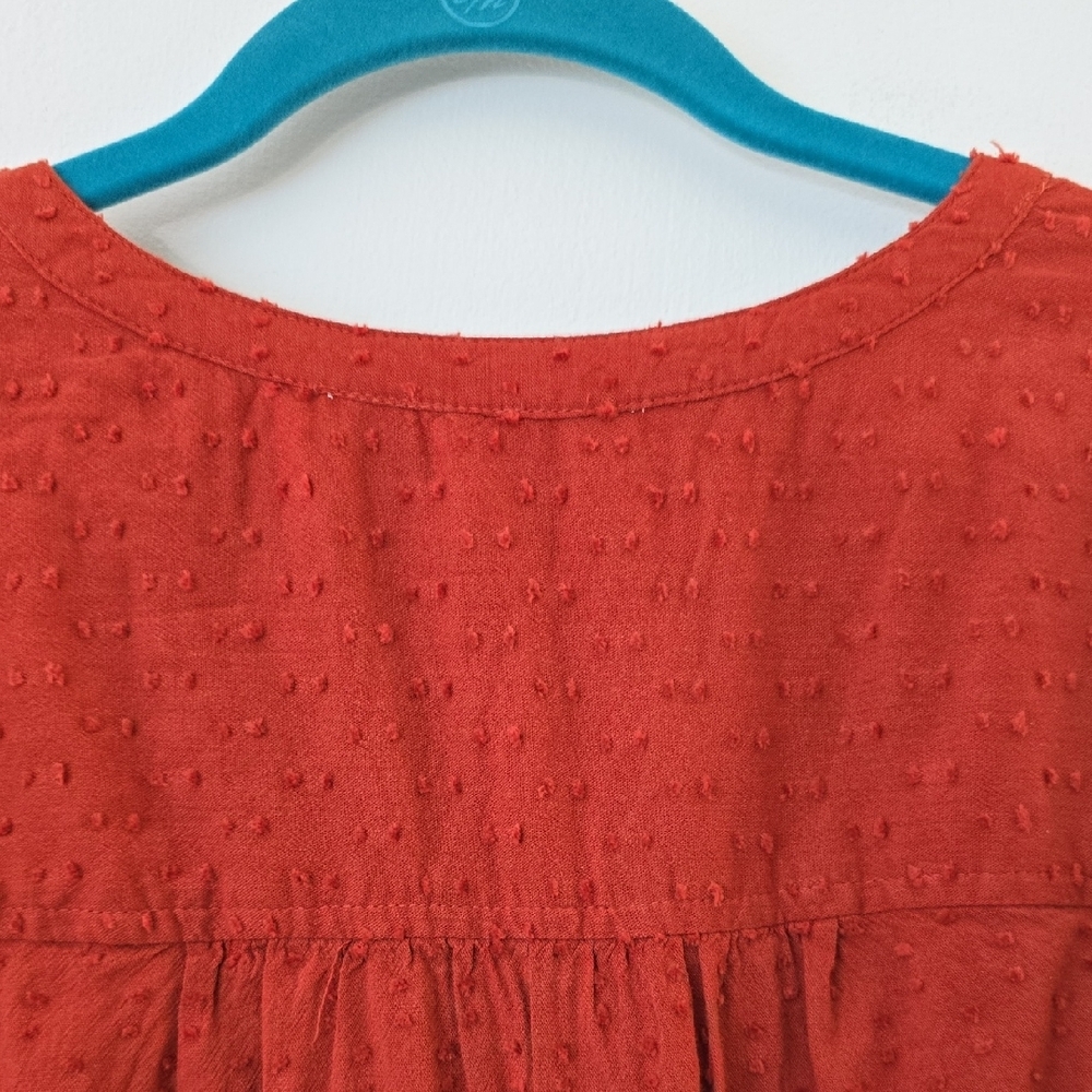 Croft & Barrow Rust Button-Up Blouse - Picture 8 of 10